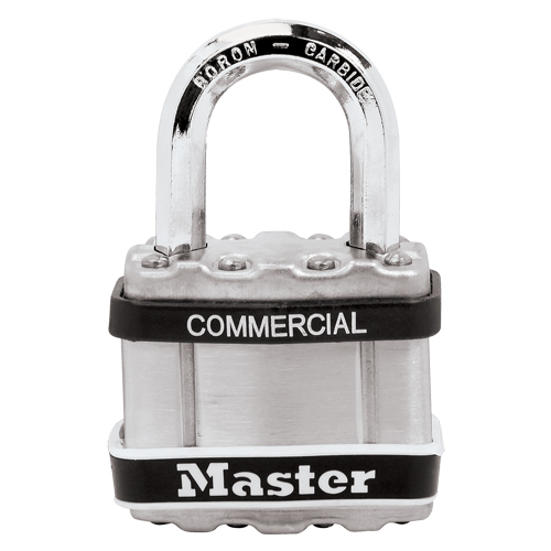 Laminated Padlock, Silver, Keyed Different, Laminated Steel, 1-3/4" Width Seaboard Timber Mart