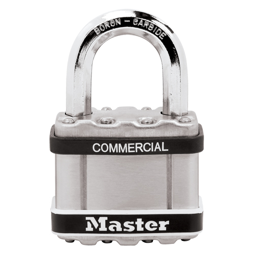 Laminated Padlock, Silver, Keyed Different, Laminated Steel, 2" Width Seaboard Timber Mart