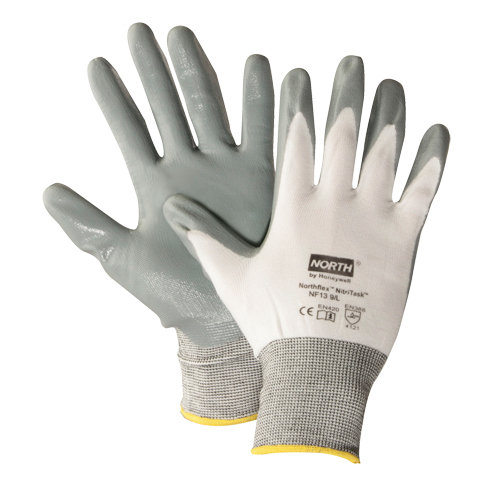 NorthFlex Nitri Task Gloves, X-Large, Nitrile Coating, 13 Gauge, Nylon Shell Seaboard Timber Mart