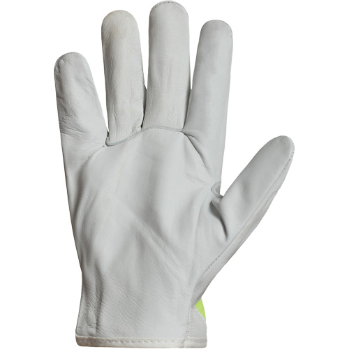 Gants de conducteur haute visibilit&eacute; avec bandes r&eacute;fl&eacute;chissantes Endura, 2T-Grand, Paume en Cuir fleur de ch&egrave;vre Seaboard Timber Mart