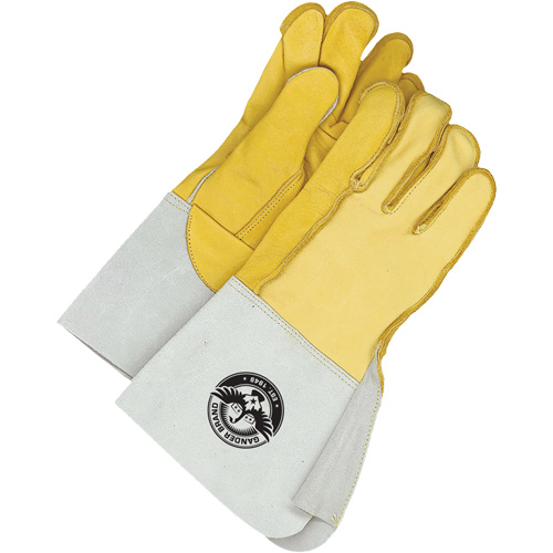 Welding Gloves, Grain Cowhide/Grain Deerskin, Size Large/10 Seaboard Timber Mart