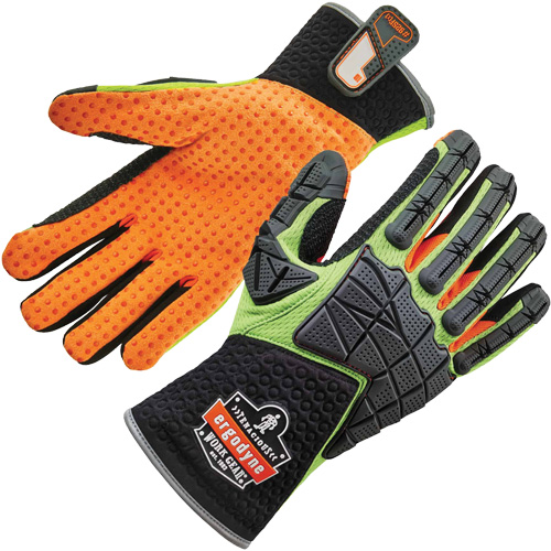 Gants &agrave; dos absorbeur d'impacts ProFlex 925F(X), Petit, Paume en Cuir refendu, Poignet &agrave; enfiler Seaboard Timber Mart