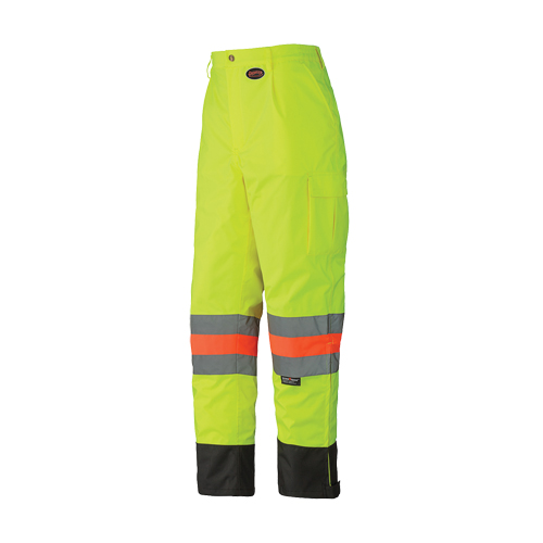 6039 Traffic Control Waterproof Safety Pant, Polyester, X-Small, High Visibility Lime-Yellow Seaboard Timber Mart
