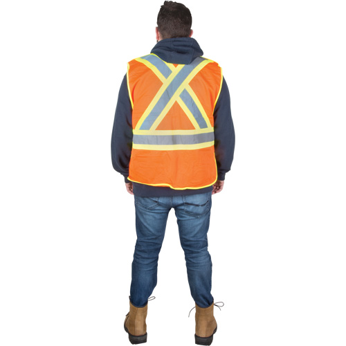 Veste d'arpenteur r&eacute;sistante aux flammes, Orange haute visibilit&eacute;, T-Grand, Polyester Seaboard Timber Mart