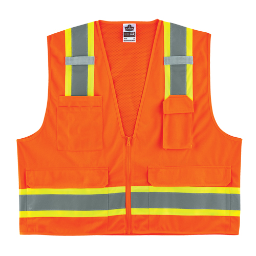 Veste d'arpenteur &agrave; 2 tons GloWear 8248Z, Orange haute visibilit&eacute;, Moyen/Petit, Polyester Seaboard Timber Mart