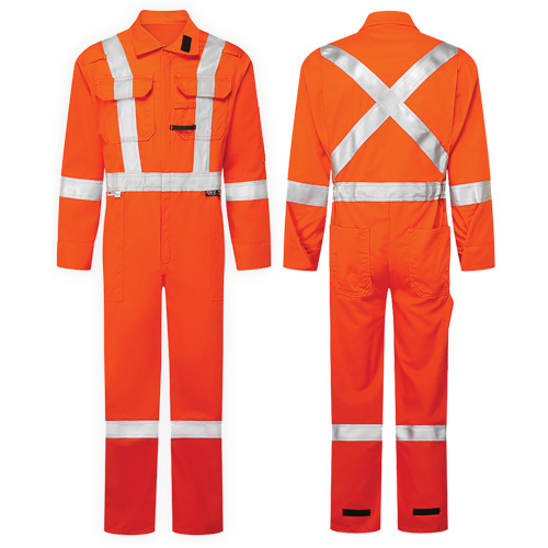 UltraSoft&reg; 7 oz. High-Visibility Deluxe Coveralls, Size 46, Orange Seaboard Timber Mart