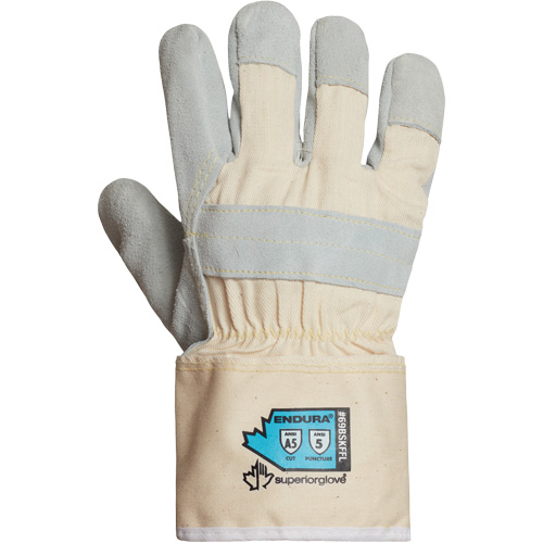 Endura&reg; Cut-Resistant Gloves, Small, Split Leather Palm Seaboard Timber Mart
