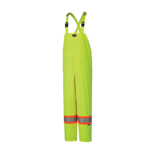 5597 150D Lightweight Safety Bib Pant, Polyester, Large, High Visibility Lime-Yellow Seaboard Timber Mart