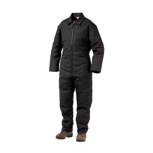 Lined Twill Coveralls, Men's, Black, Size Large Seaboard Timber Mart