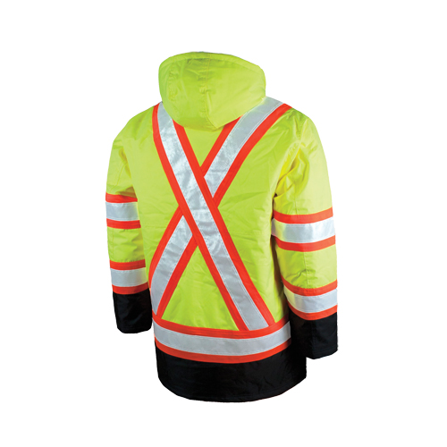 Parka de s&eacute;curit&eacute; doubl&eacute;, Jaune lime haute visibilit&eacute;, Grand Seaboard Timber Mart