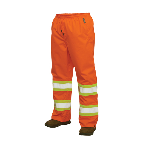 Pantalons imperm&eacute;ables de s&eacute;curit&eacute; 300 deniers, Polyester, Grand, Orange haute visibilit&eacute; Seaboard Timber Mart