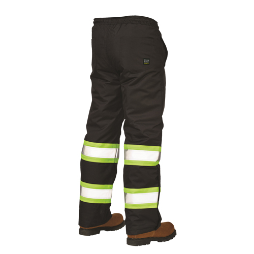 Lined Pull-On Safety Pant, Polyester, Large, Black Seaboard Timber Mart