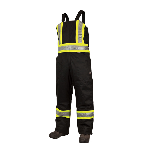 Lined Safety Overalls, Polyester/Polyurethane, Large, Black Seaboard Timber Mart