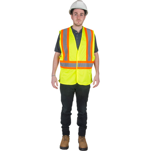 Veste de s&eacute;curit&eacute; pour la circulation, Jaune lime haute visibilit&eacute;, Moyen, Polyester Seaboard Timber Mart