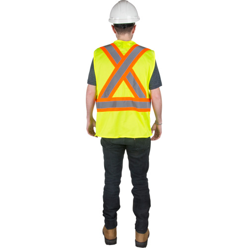 Veste de s&eacute;curit&eacute; pour la circulation, Jaune lime haute visibilit&eacute;, Moyen, Polyester Seaboard Timber Mart