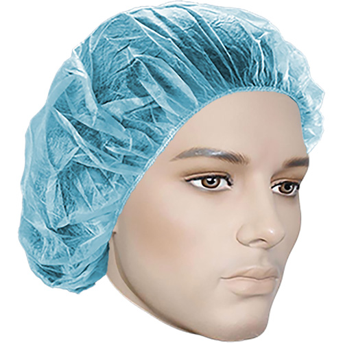 Bonnets bouffants, Polypropyl&egrave;ne, 18", Bleu Seaboard Timber Mart