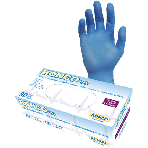 Disposable Gloves, 2X-Large, Nitrile, 4-mil, Powder-Free, Blue Seaboard Timber Mart