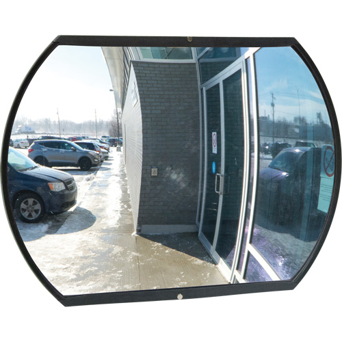 Roundtangular Convex Mirror with Bracket, 18" H x 26" W, Indoor/Outdoor Seaboard Timber Mart