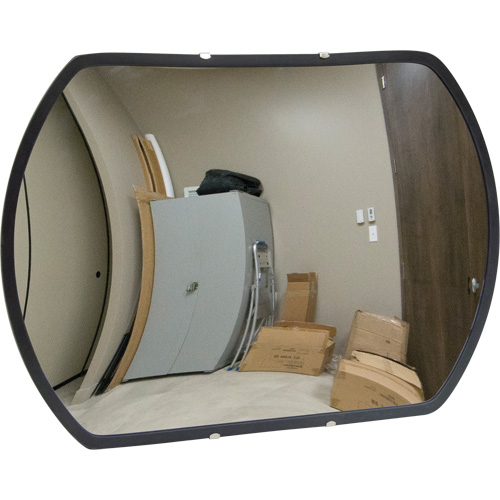 Miroir convexe rectangulaire/rond avec support, 12" h x 18" la, Int&eacute;rieur/Ext&eacute;rieur Seaboard Timber Mart