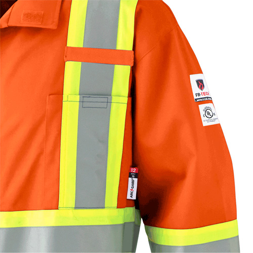 7702 FR Hi-Vis Safety Coveralls, Size 36, Orange Seaboard Timber Mart