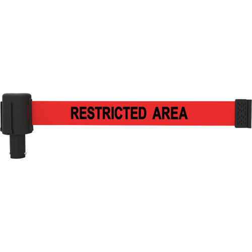 Cassette de banni&egrave;re PLUS, Restricted Area, 15', Ruban Rouge Seaboard Timber Mart