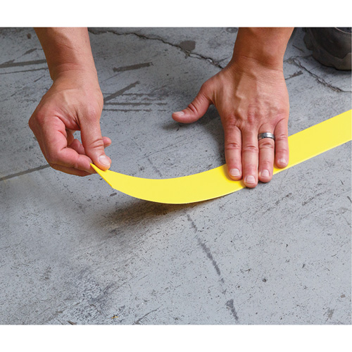 Tough-Mark Heavy-Duty Floor Marking, Rectangle, 48" L x 3" W, Yellow, Polyethylene Seaboard Timber Mart