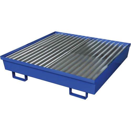 Steel Spill Containment Pallet, 92 US gal. Spill Capacity, 54" x 54.25" x 12" Seaboard Timber Mart