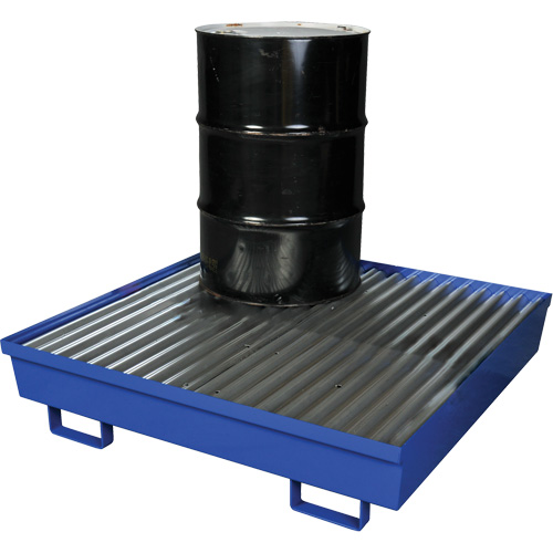 Steel Spill Containment Pallet, 92 US gal. Spill Capacity, 54" x 54.25" x 12" Seaboard Timber Mart