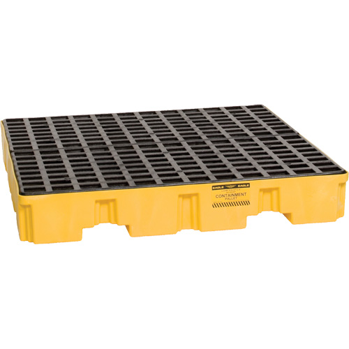 Spill Containment Pallet, 66 US gal. Spill Capacity, 51.5" x 51.5" x 8" Seaboard Timber Mart