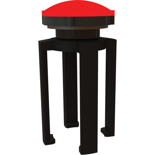 PLUS Barrier System Strobe Light Bracket & Red Strobe Light, Black Seaboard Timber Mart