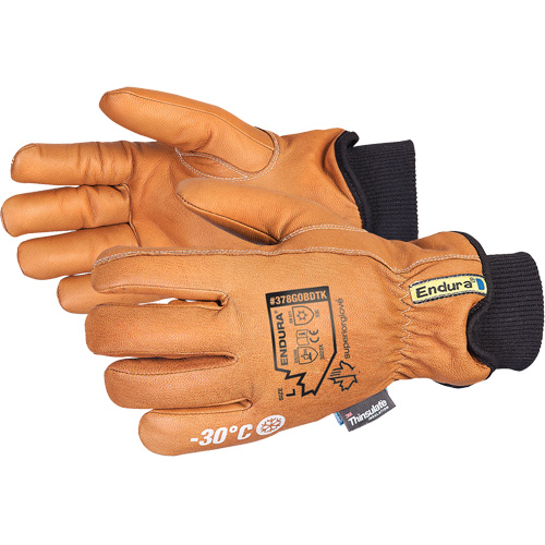 Gants de conducteur de luxe pour l'hiver Endura, T-petit, Paume en Cuir fleur de ch&egrave;vre, Thinsulate Seaboard Timber Mart