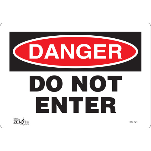 "Do Not Enter" Sign, 7" x 10", Vinyl, English Seaboard Timber Mart