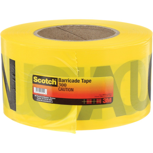Scotch&reg; Buried Barricade Tape, English, 3" W x 1000' L, 2 mils, Black on Yellow Seaboard Timber Mart