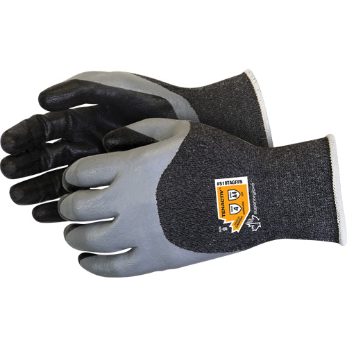 Double-Dipped Cut-Resistant Gloves, Size 5, 18 Gauge, Foam Nitrile Coated, TenActiv Shell, ASTM ANSI Level A4 Seaboard Timber Mart