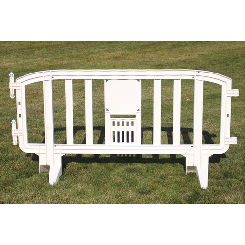 Movit Barricade, Interlocking, 78" L x 39" H, White Seaboard Timber Mart