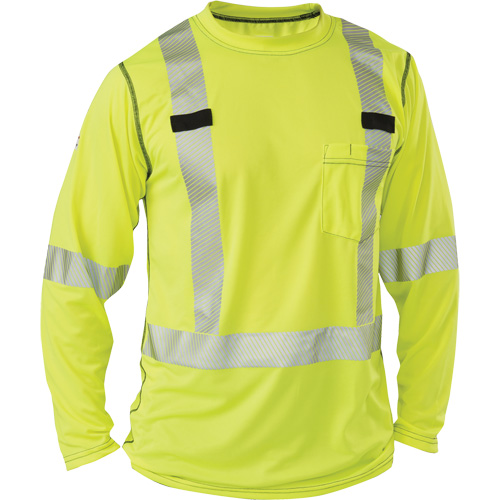 T-shirt &agrave; manches longues haute visibilit&eacute; Polartec Power Grid, Polyester, 2T-Grand, Jaune lime haute visibilit&eacute; Seaboard Timber Mart