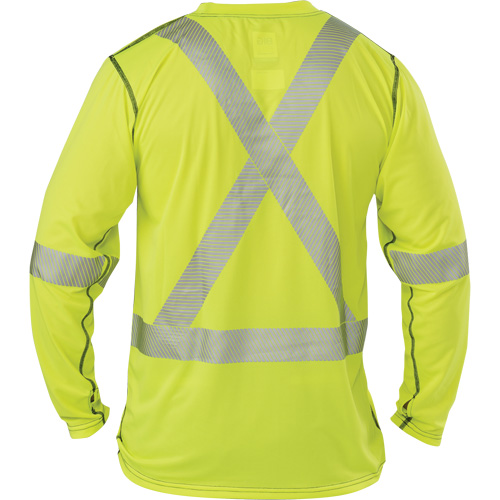 T-shirt &agrave; manches longues haute visibilit&eacute; Polartec Power Grid, Polyester, 2T-Grand, Jaune lime haute visibilit&eacute; Seaboard Timber Mart