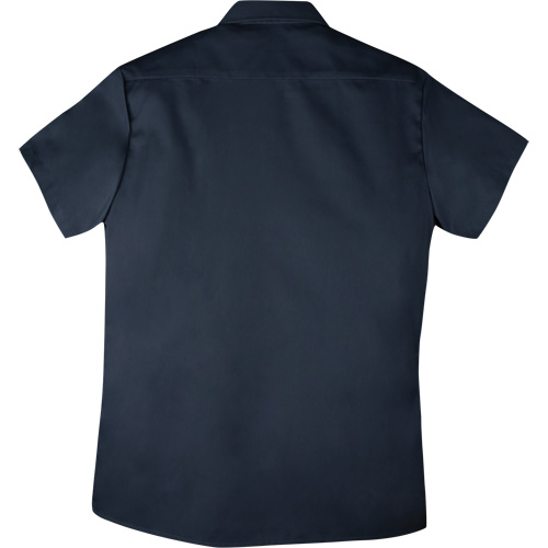 Short-Sleeved Twill Work Shirt, Men's, Medium (Tall), Navy Blue Seaboard Timber Mart