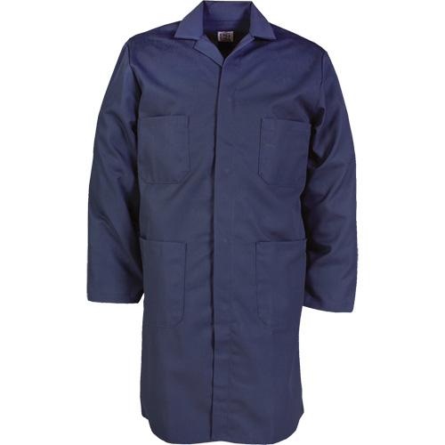 Lab Coat, Poly-Cotton, 32, Navy Blue Seaboard Timber Mart
