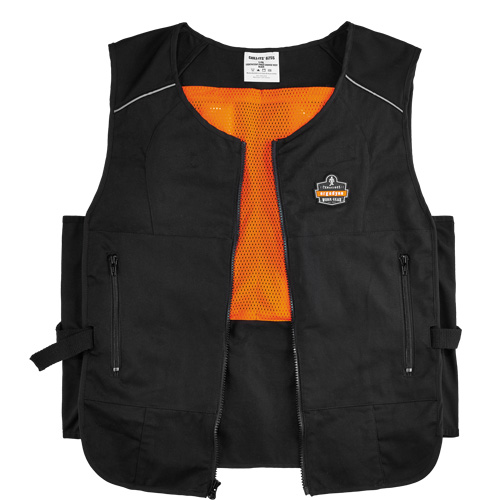 Chill-Its&reg; 6260 Lightweight Phase Change Cooling Vest with Packs, Small/Medium, Black Seaboard Timber Mart