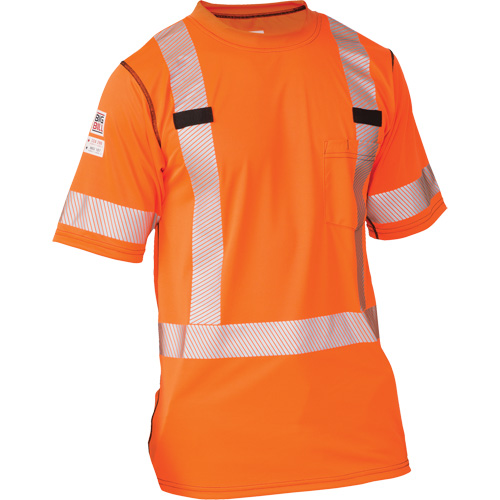 T-shirt &agrave; manches courtes haute visibilit&eacute; Polartec Power Grid, Polyester, 4T-Grand, Orange Seaboard Timber Mart