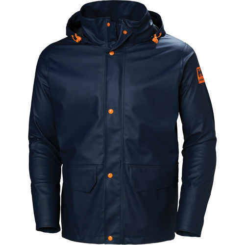 Gale Rain Jacket, Polyester/Polyurethane, X-Small, Navy Blue Seaboard Timber Mart