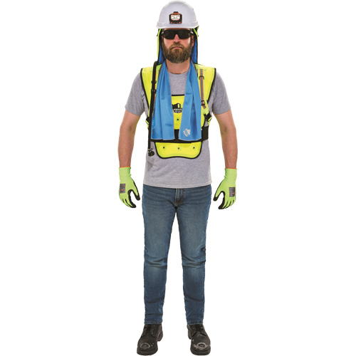 Chill-Its&reg; 6687 Economy Dry Evaporative Cooling Vest, Large/X-Large, High Visibility Lime-Yellow Seaboard Timber Mart
