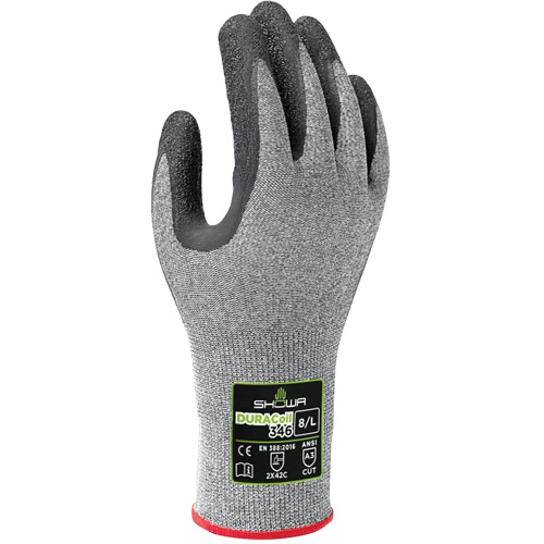 Gants r&eacute;sistants aux coupures 346, Taille 6/Petit, Calibre 13, Rev&ecirc;tement Latex de caoutchouc, Enveloppe en PEHP, ANSI/ISEA 105 niveau 3/EN 388 niveau C Seaboard Timber Mart