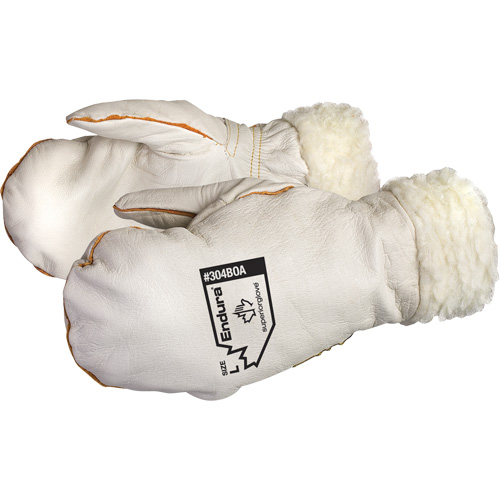 Mitaines en cuir de vache naturel Endura Winter Chopper, Taille Grand, Mitaine Seaboard Timber Mart
