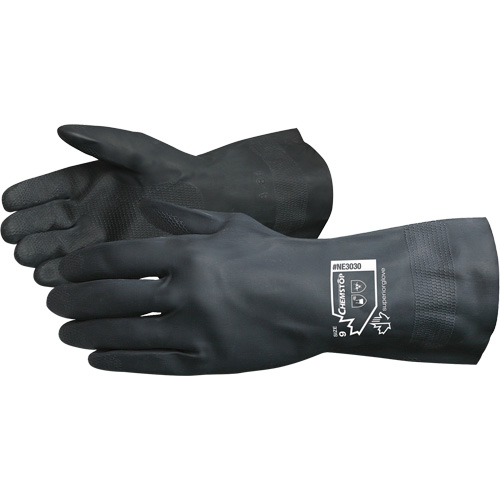 Gants doubl&eacute;s r&eacute;sistants aux produits chimiques Chemstop, Taille 7, 12" lo, N&eacute;opr&egrave;ne, Doublure en Ouat&eacute;e, 30 mils Seaboard Timber Mart