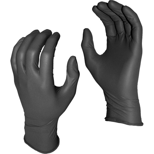 Grease Monkey&reg; Disposable Gloves, Medium, Nitrile, 5-mil, Powder-Free, Black Seaboard Timber Mart