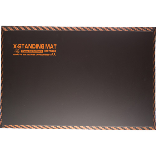 Anti-Fatigue Standing Mat, Smooth, 16" x 28" x 1", Black, Rubber Seaboard Timber Mart