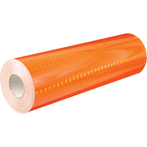 High Intensity Prismatic Grade Reflective Sheeting, 2" W x 150' L, 19 mils, Orange Seaboard Timber Mart