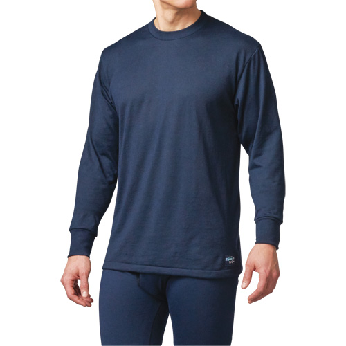 FR Base Layer Long Sleeve T-Shirt, Small, Navy Blue Seaboard Timber Mart